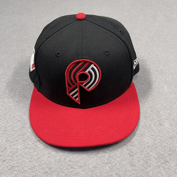 Portland Trail Blazers Hat Men Black Red 2021 Draft NBA 75th Anniversary RipCity - Picture 2 of 11
